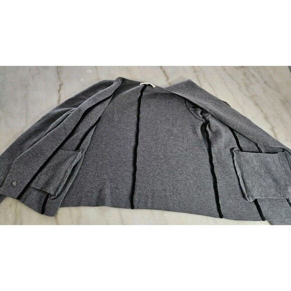 LOFT Bomber Jacket Womens Large Gray Tweed Full Zip Lined Pockets - Picture 3 of 12